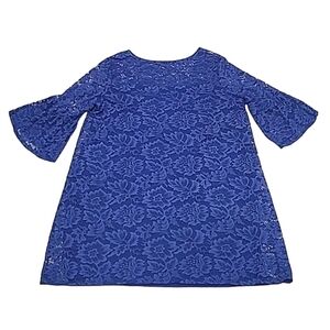 Tiana B. Lacey Floral Dress A-Line Flare Bell Sleeve Knee Length Lining 22w NWT